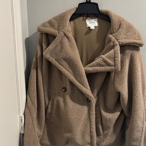 a new day Women's Cozy Tan Teddy Jacket